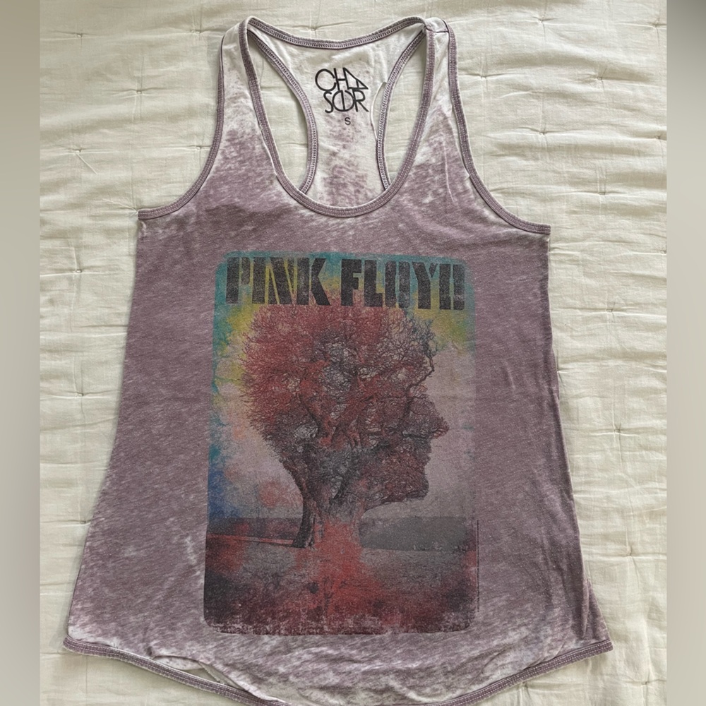 Chaser Distressed Pink Floyd Tank Top